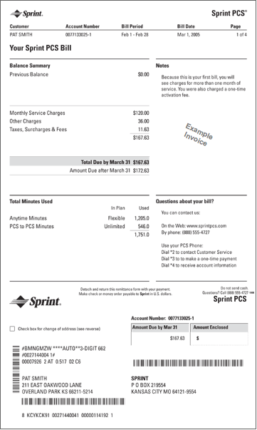 Example of one of the bill page redesigns used in testing