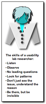 Skills of a usability professional